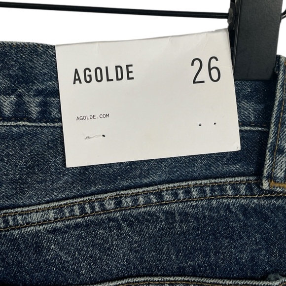 NWT AGOLDE Barrel Leg Criss Cross Jean size 26 in Form Wash - Picture 10 of 11
